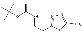 tert-butyl N-[2-(5-amino-1,3,4-oxadiazol-2-yl)ethyl]carbamate Structural