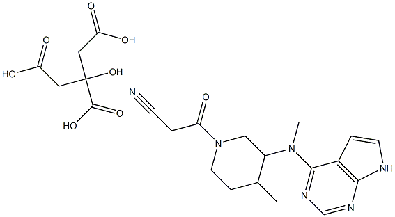 3-((3RS,4RS)-4-methyl-3-(methyl(7H-pyrrolo[2,3-d]pyrimidin-4-yl)amino) piperidin-1-yl)-3-oxopropanenitrile citric acid