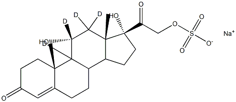 Hydrocortisone-9,11,12,12-d4 21-sulfate sodium salt Structural