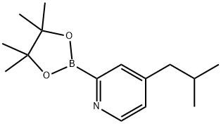 4-isobutyl-2-(4,4,5,5-tetramethyl-1,3,2-dioxaborolan-2-yl)pyridine Structural