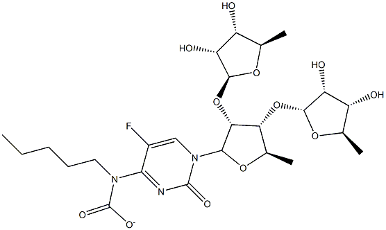 pentyl(1-((2R,3R,4R,5R)-3,4-bis(((2S,3R,4S,5R)-3,4-dihydroxy-5-methyltetrahydrofuran-2-yl)oxy)-5-methyltetrahydrofuran-2-yl)-5-fluoro-2-oxo-1,2-dihydropyrimidin-4-yl)carbamate