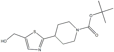 tert-butyl 4-(5-(hydroxymethyl)thiazol-2-yl)piperidine-1-carboxylate Structural