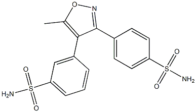 3-(5-methyl-3-(4-sulfamoylphenyl)isoxazol-4-yl) benzenesulfonamide