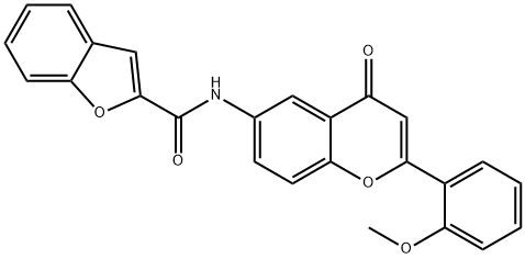 N-[2-(2-methoxyphenyl)-4-oxo-4H-chromen-6-yl]-1-benzofuran-2-carboxamide Structural