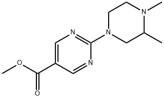 methyl 2-(3,4-dimethylpiperazin-1-yl)pyrimidine-5-carboxylate Structural