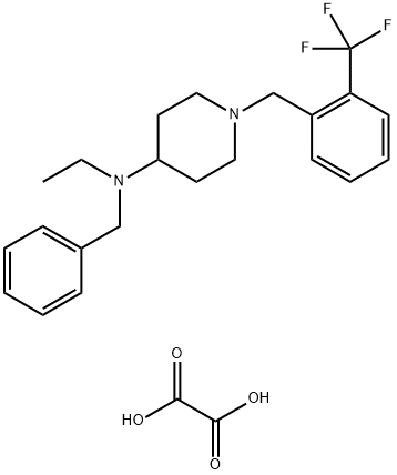 N-benzyl-N-ethyl-1-(2-(trifluoromethyl)benzyl)piperidin-4-amine oxalate Structural