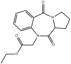 ethyl 2-(5,11-dioxo-2,3,11,11a-tetrahydro-1H-benzo[e]pyrrolo[1,2-a][1,4]diazepin-10(5H)-yl)acetate Structural