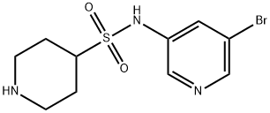 N-(5-bromo-3-pyridinyl)-4-Piperidinesulfonamide Structural