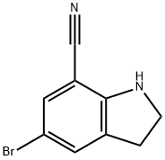 5-bromo-7-indolinecarbonitrile Structural