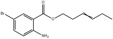 hex-3-enyl 2-amino-5-bromobenzoate Structural