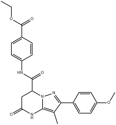 ethyl 4-(2-(4-methoxyphenyl)-3-methyl-5-oxo-4,5,6,7-tetrahydropyrazolo[1,5-a]pyrimidine-7-carboxamido)benzoate Structural