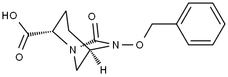 trans-6-benzyloxy-7-oxo-1,6-diazabicyclo[3.2.1]octane-2-carboxylic acid Structural