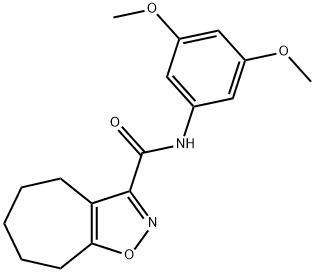 N-(3,5-dimethoxyphenyl)-5,6,7,8-tetrahydro-4H-cyclohepta[d][1,2]oxazole-3-carboxamide Structural
