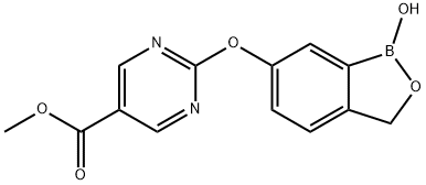 Ethyl 2-((1-hydroxy-1,3-dihydrobenzo[c][1,2]oxaborol-6-yl)oxy)pyrimidine-5-carboxylate Structural
