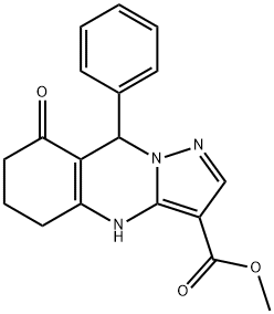 methyl 8-oxo-9-phenyl-4,5,6,7,8,9-hexahydropyrazolo[5,1-b]quinazoline-3-carboxylate Structural