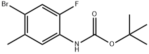 (4-Bromo-2-fluoro-5-methyl-phenyl)-carbamic acid tert-butyl ester Structural