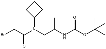 tert-butyl 1-(2-bromo-N-cyclobutylacetamido)propan-2-ylcarbamate Structural
