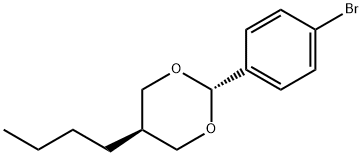 trans-2-(4-Bromophenyl)-5-butyl-1,3-dioxane Structural