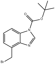 tert-Butyl 4-(bromomethyl)-1H-benzo[d]imidazole-1-carboxylate Structural