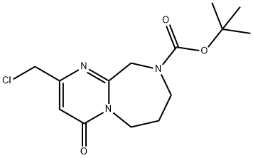 Tert-Butyl 2-(Chloromethyl)-4-Oxo-6,7,8,10-Tetrahydropyrimido[1,2-A][1,4]Diazepine-9(4H)-Carboxylate Structural
