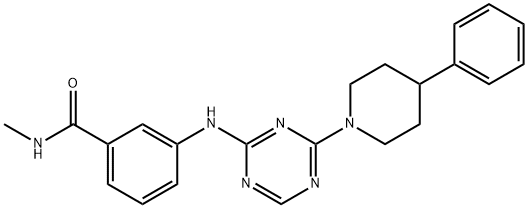 N-methyl-3-((4-(4-phenyl-1-piperidinyl)-1,3,5-triazin-2-yl)amino)benzamide Structural