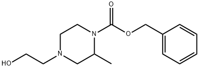 benzyl 4-(2-hydroxyethyl)-2-methylpiperazine-1-carboxylate Structural