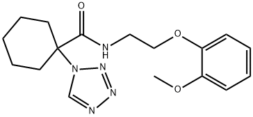 N-[2-(2-methoxyphenoxy)ethyl]-1-(1H-tetrazol-1-yl)cyclohexanecarboxamide Structural