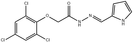 (2,4,6-Trichloro-phenoxy)-acetic acid (1H-pyrrol-2-ylmethylene)-hydrazide Structural