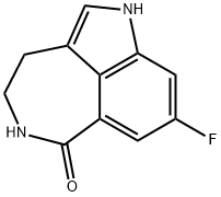 8-fluoro-1,3,4,5-tetrahydro-azepino[5,4,3-cd]indol-6-one Structural