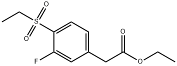 ethyl 2-(4-(ethylsulfonyl)-3-fluorophenyl)acetate Structural