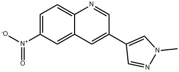 Quinoline, 3-(1-methyl-1H-pyrazol-4-yl)-6-nitro- Structural