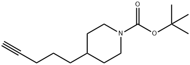 tert-butyl 4-(pent-4-ynyl)piperidine-1-carboxylate Structural