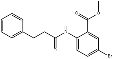 methyl 5-bromo-2-(3-phenylpropanamido)benzoate Structural
