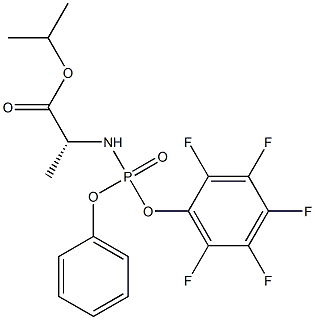 (R)-isopropyl 2-(((R)-(perfluorophenoxy)(phenoxy)phosphoryl)amino)propanoate Structural