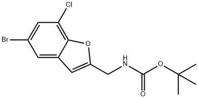 (5-Bromo-7-chloro-benzofuran-2-ylmethyl)-carbamic acid tert-butyl ester