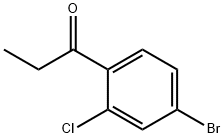 1-(4-Bromo-2-chlorophenyl)propan-1-one Structural