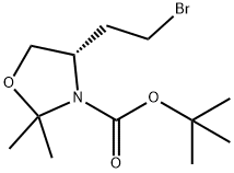 tert-butyl (S)-4-(2-bromoethyl)-2,2-dimethyloxazolidine-3-carboxylate Structural