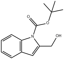 tert-butyl 2-(hydroxymethyl)-1H-indole-1-carboxylate Structural