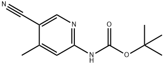 tert-butyl (5-cyano-4-methylpyridin-2-yl)carbamate Structural