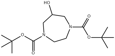 Di-Tert-Butyl 6-Hydroxy-1,4-Diazepane-1,4-Dicarboxylate Structural
