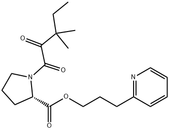 L-Proline, 1-(3,3-dimethyl-1,2-dioxopentyl)-, 3-(2-pyridinyl)propyl ester Structural