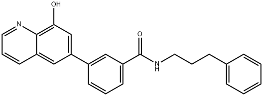 Benzamide, 3-(8-hydroxy-6-quinolinyl)-N-(3-phenylpropyl)- Structural