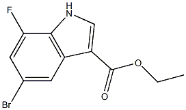 Ethyl 5-Bromo-7-fluoroindole-3-carboxylate Structural