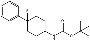 tert-butyl (4-fluoro-4-phenylcyclohexyl)carbamate Structural