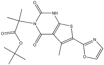 tert-butyl 2-methyl-2-(5-methyl-6-(oxazol-2-yl)-2,4-dioxo-1,2-dihydrothieno[2,3-d]pyrimidin-3(4H)-yl)propanoate