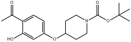 tert-butyl 4-(4-acetyl-3-hydroxyphenoxy)piperidine-1-carboxylate Structural