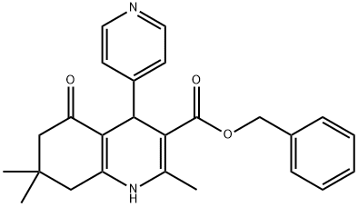 benzyl 2,7,7-trimethyl-5-oxo-4-(pyridin-4-yl)-1,4,5,6,7,8-hexahydroquinoline-3-carboxylate Structural
