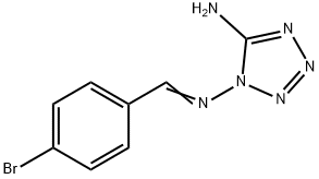 N~1~-[(E)-(4-bromophenyl)methylidene]-1H-tetrazole-1,5-diamine Structural