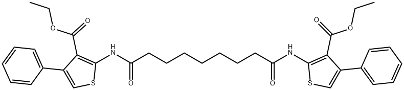 diethyl 2,2'-(nonanedioylbis(azanediyl))bis(4-phenylthiophene-3-carboxylate) Structural