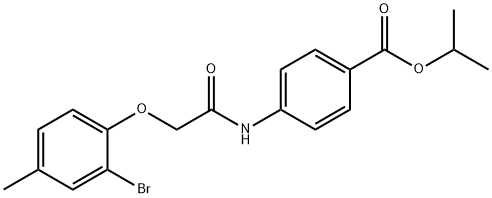 isopropyl 4-(2-(2-bromo-4-methylphenoxy)acetamido)benzoate Structural